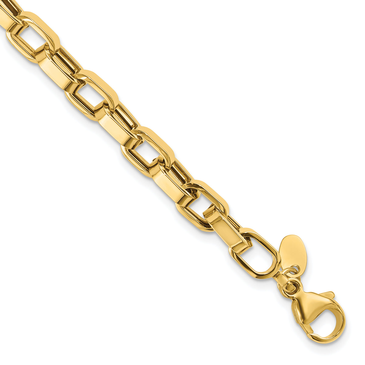 14K Polished Fancy Link Bracelet