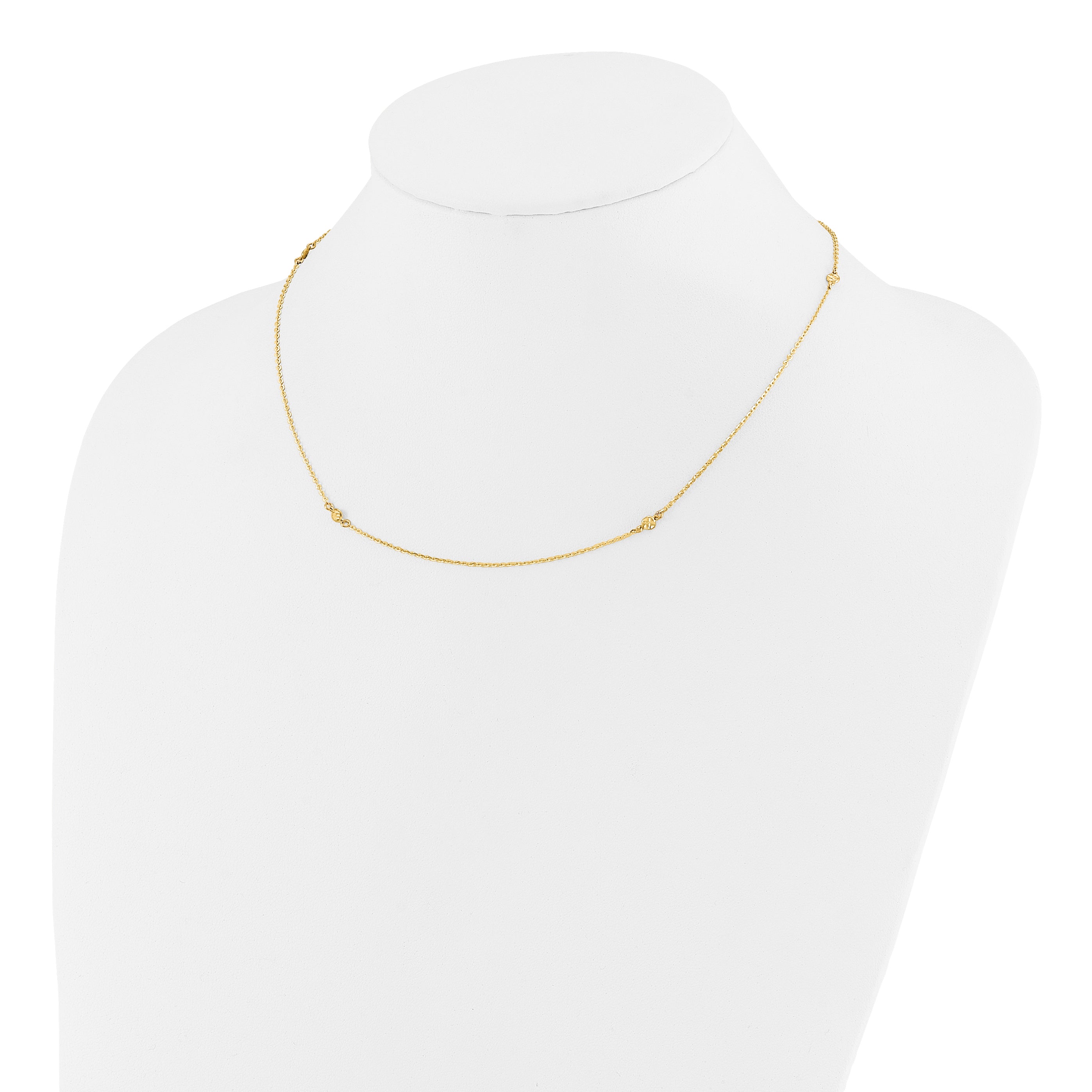 14k Polished D/C 18in Necklace