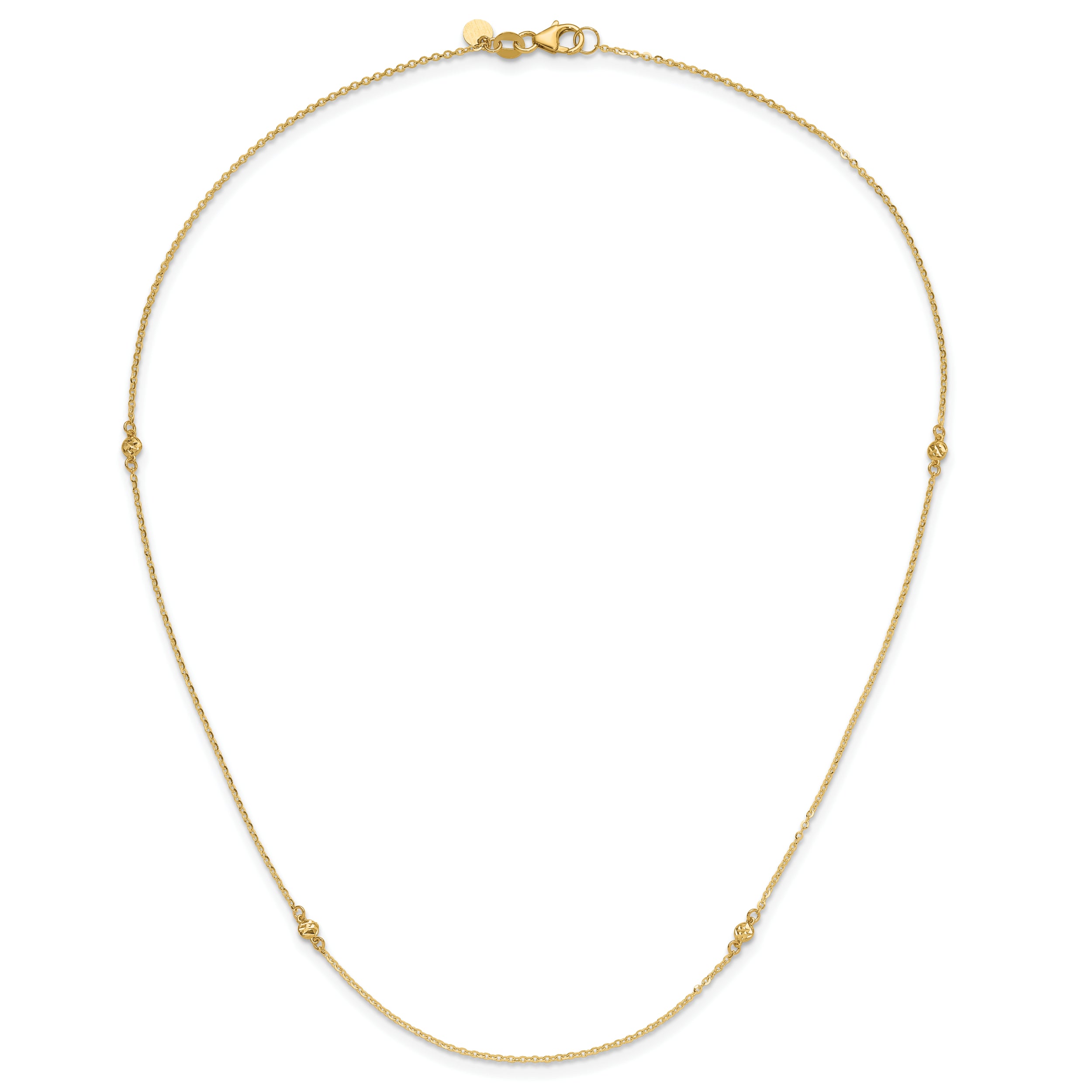 14k Polished D/C 18in Necklace