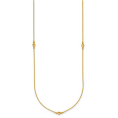 14k Polished D/C 22in Necklace