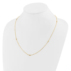 14k Polished D/C 22in Necklace