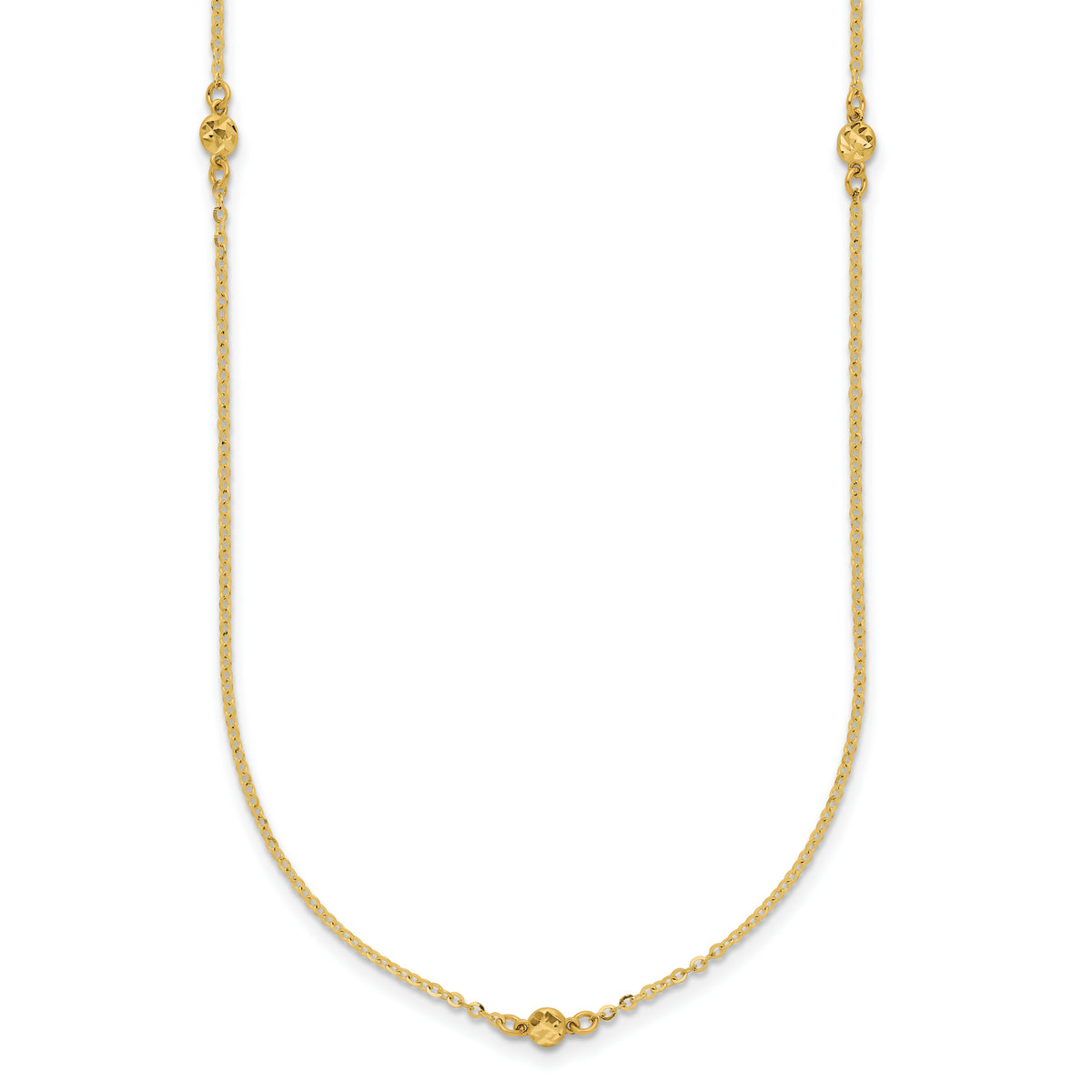 14k Polished D/C 22in Necklace