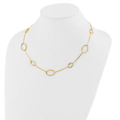 14k Polished Oval Link 20in Necklace