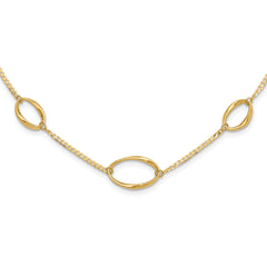 14k Polished Oval Link 20in Necklace