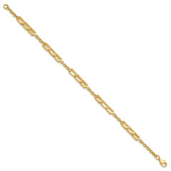 14K Polished Fancy Link Bracelet