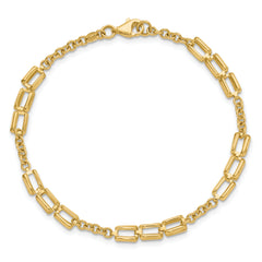 14K Polished Fancy Link Bracelet