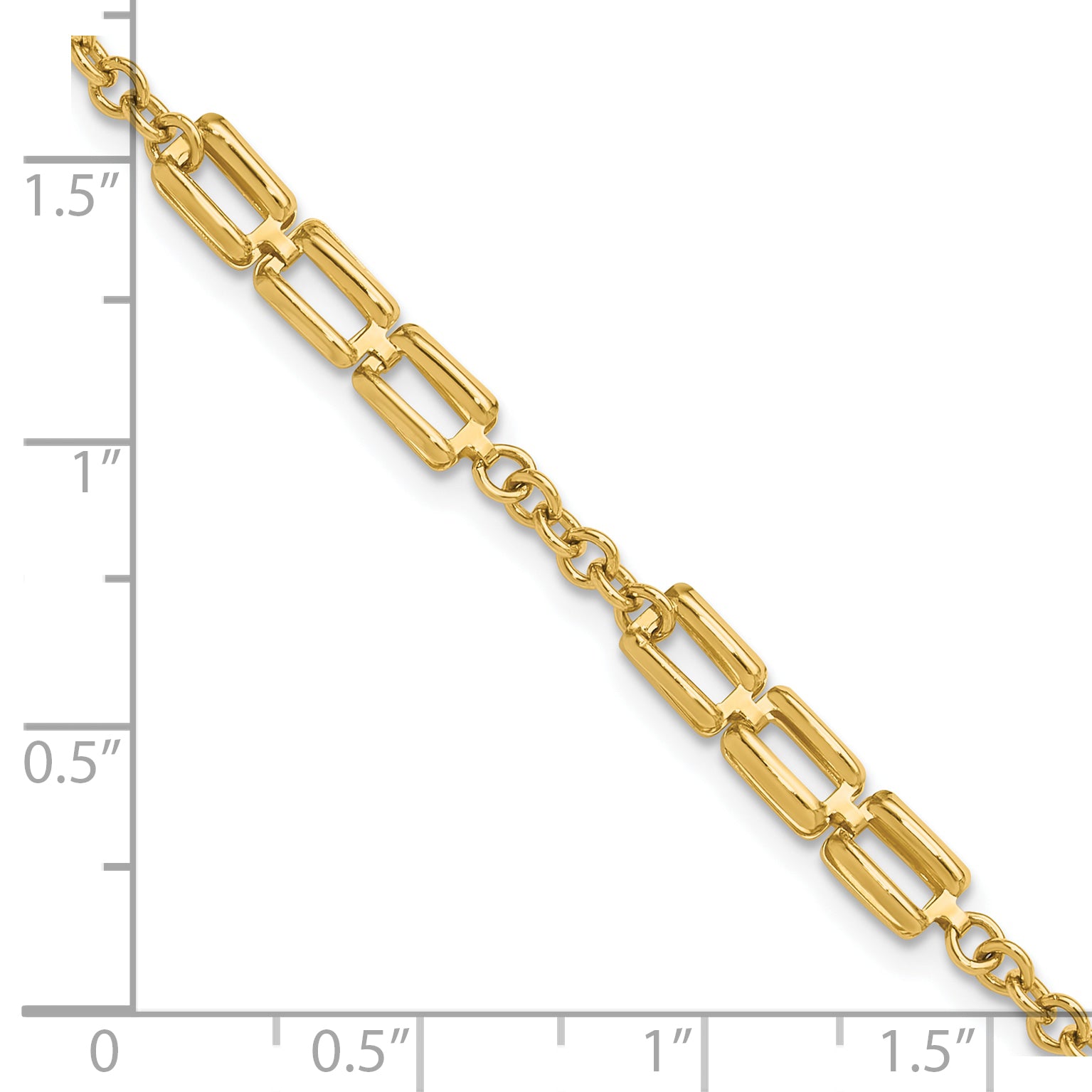 14K Polished Fancy Link Bracelet