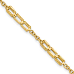 14K Polished Fancy Link Bracelet