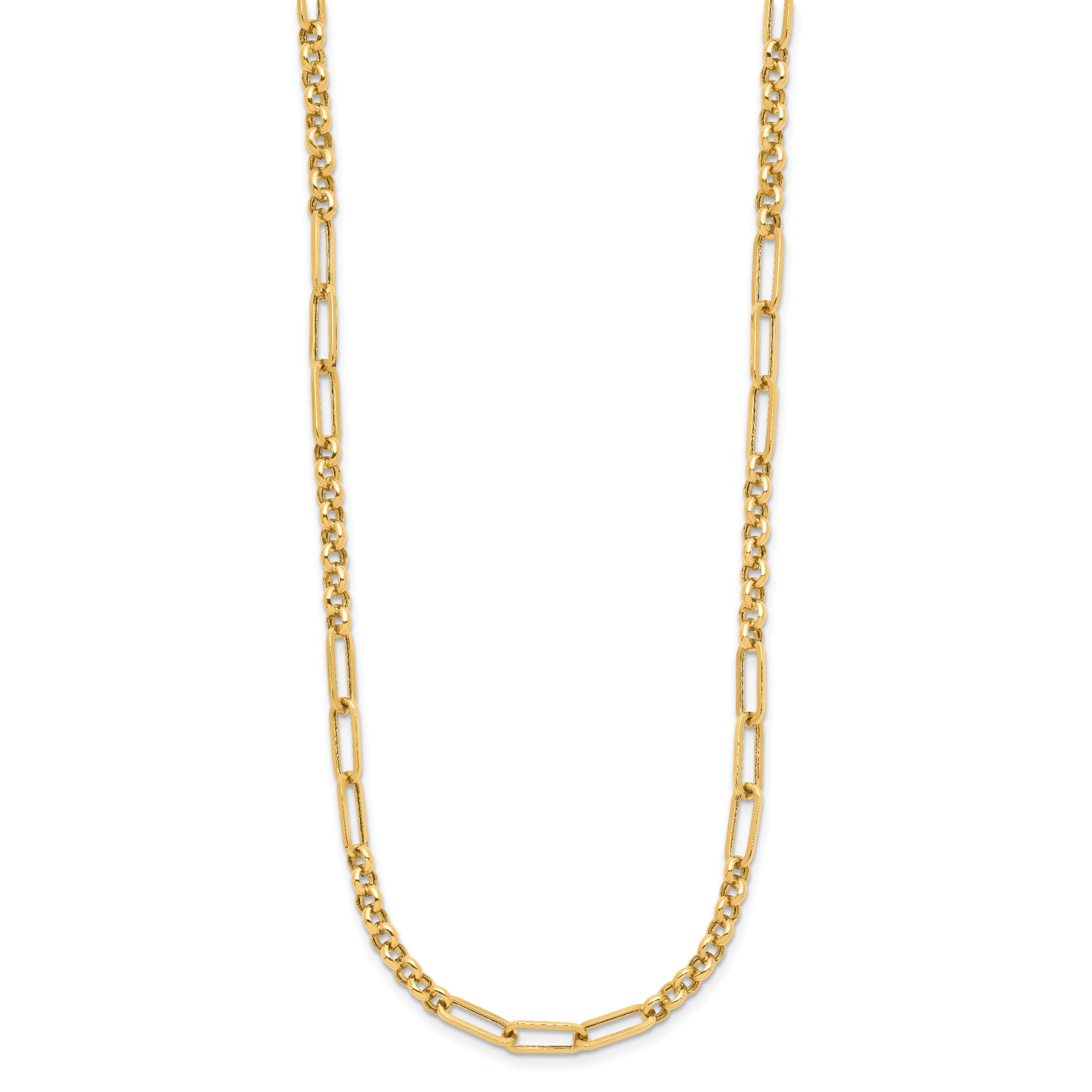 14K Polished Fancy Link Necklace