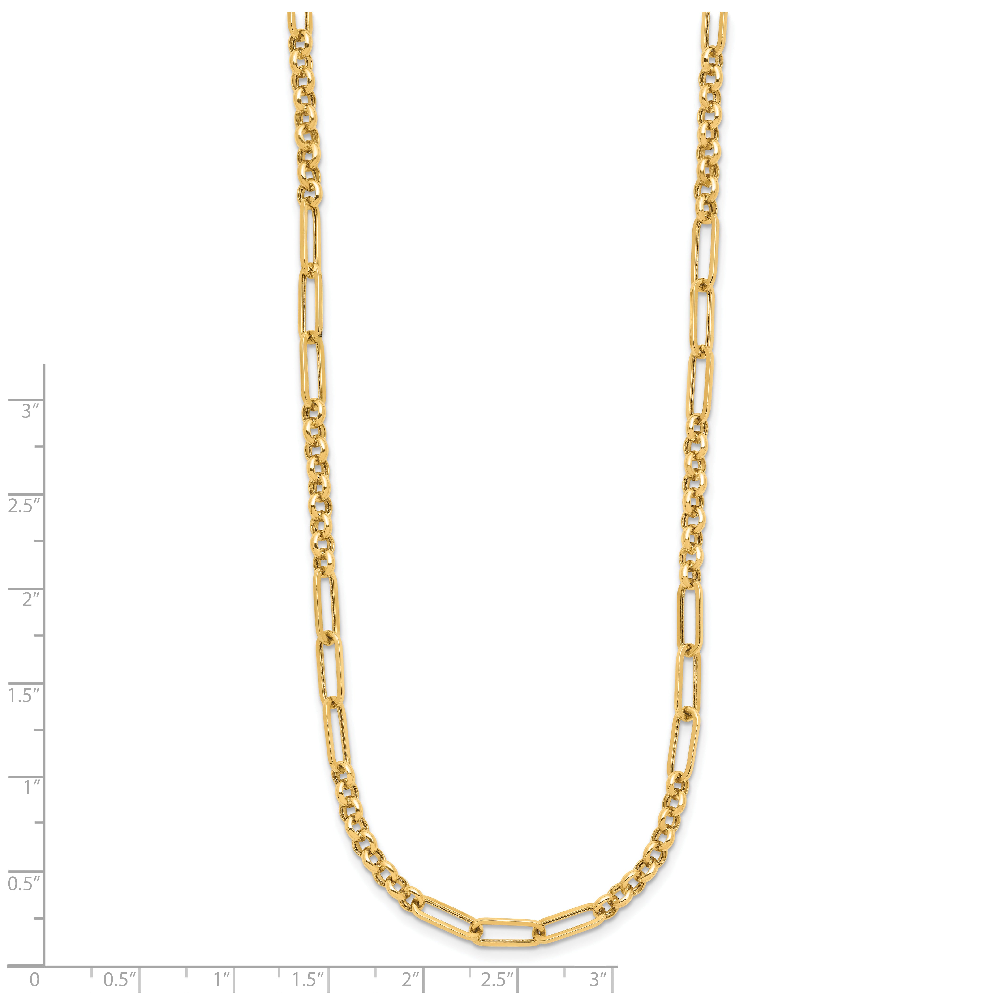 14K Polished Fancy Link Necklace