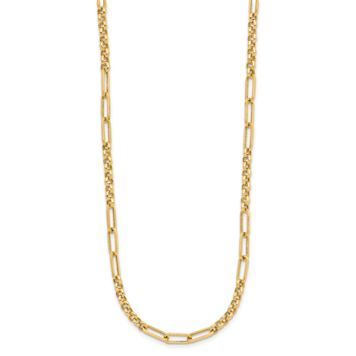 14K Polished Fancy Link Necklace