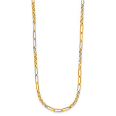 14K Polished Fancy Link Necklace