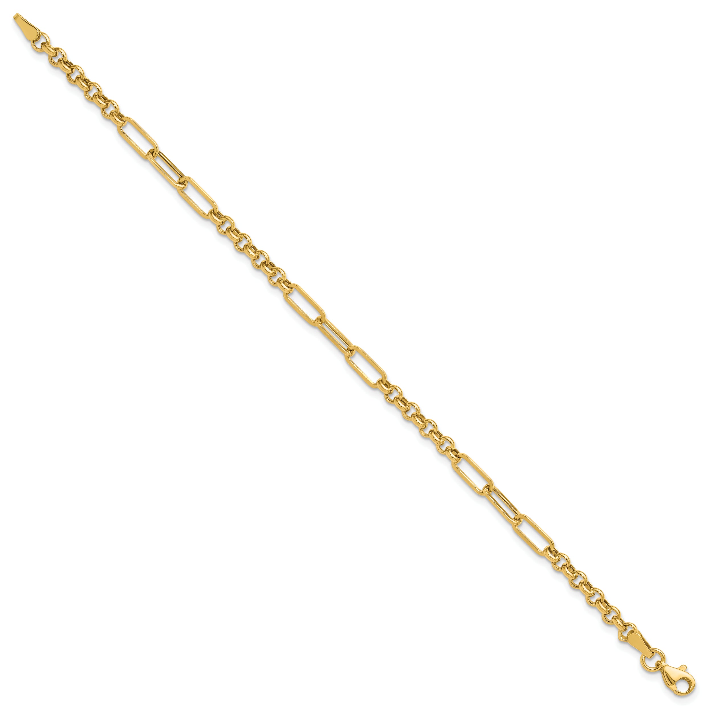 14K Polished Fancy Link Bracelet