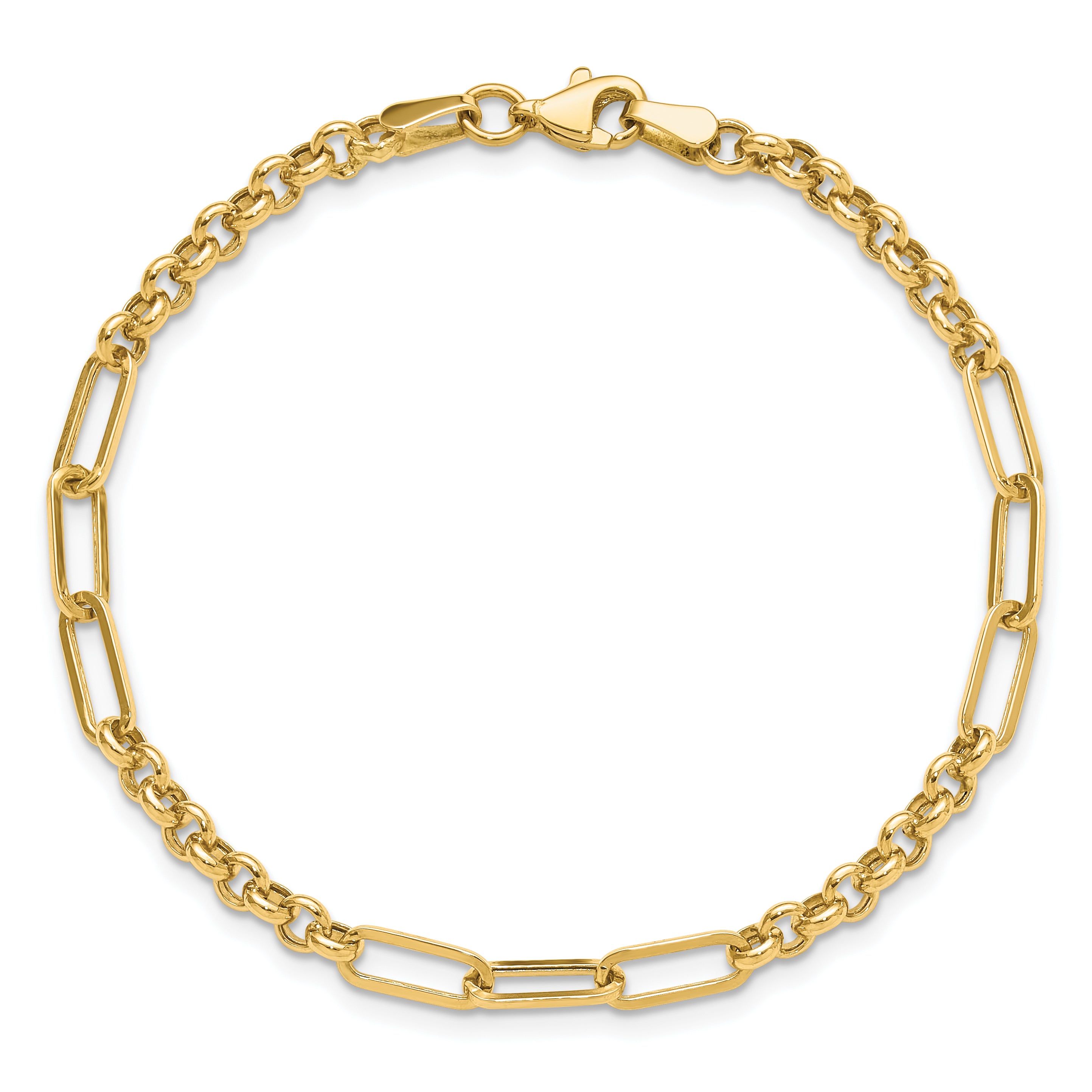 14K Polished Fancy Link Bracelet