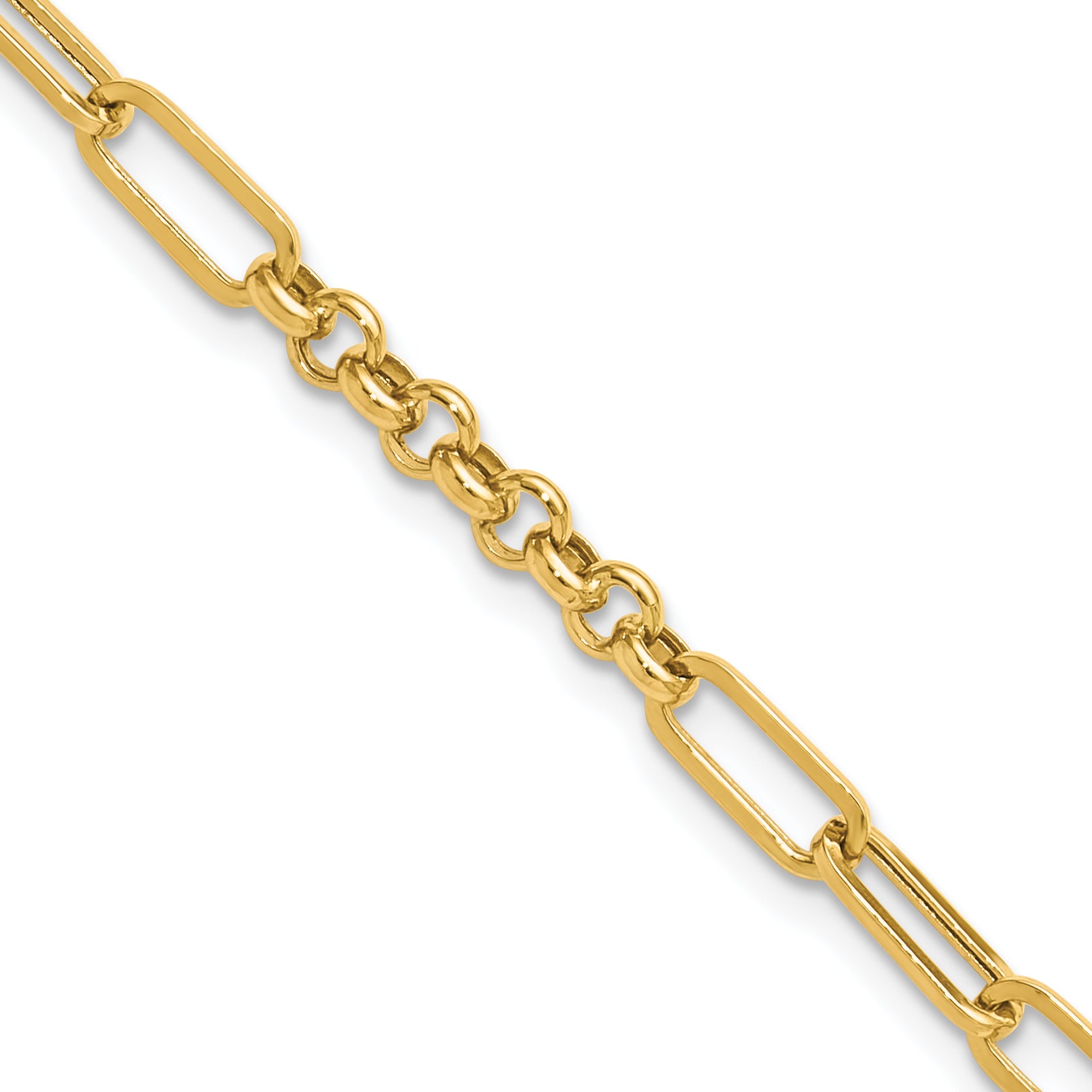 14K Polished Fancy Link Bracelet