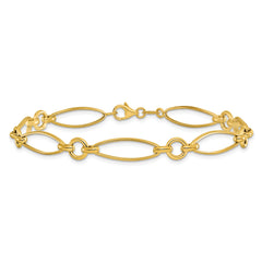 14K Polished Fancy Link 8.5in Bracelet