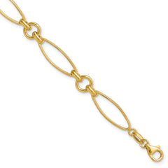 14K Polished Fancy Link 8.5in Bracelet