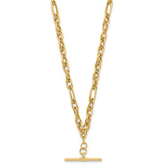 14K Polished Dangle Bar Necklace