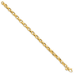 14K Polished Fancy Link Bracelet