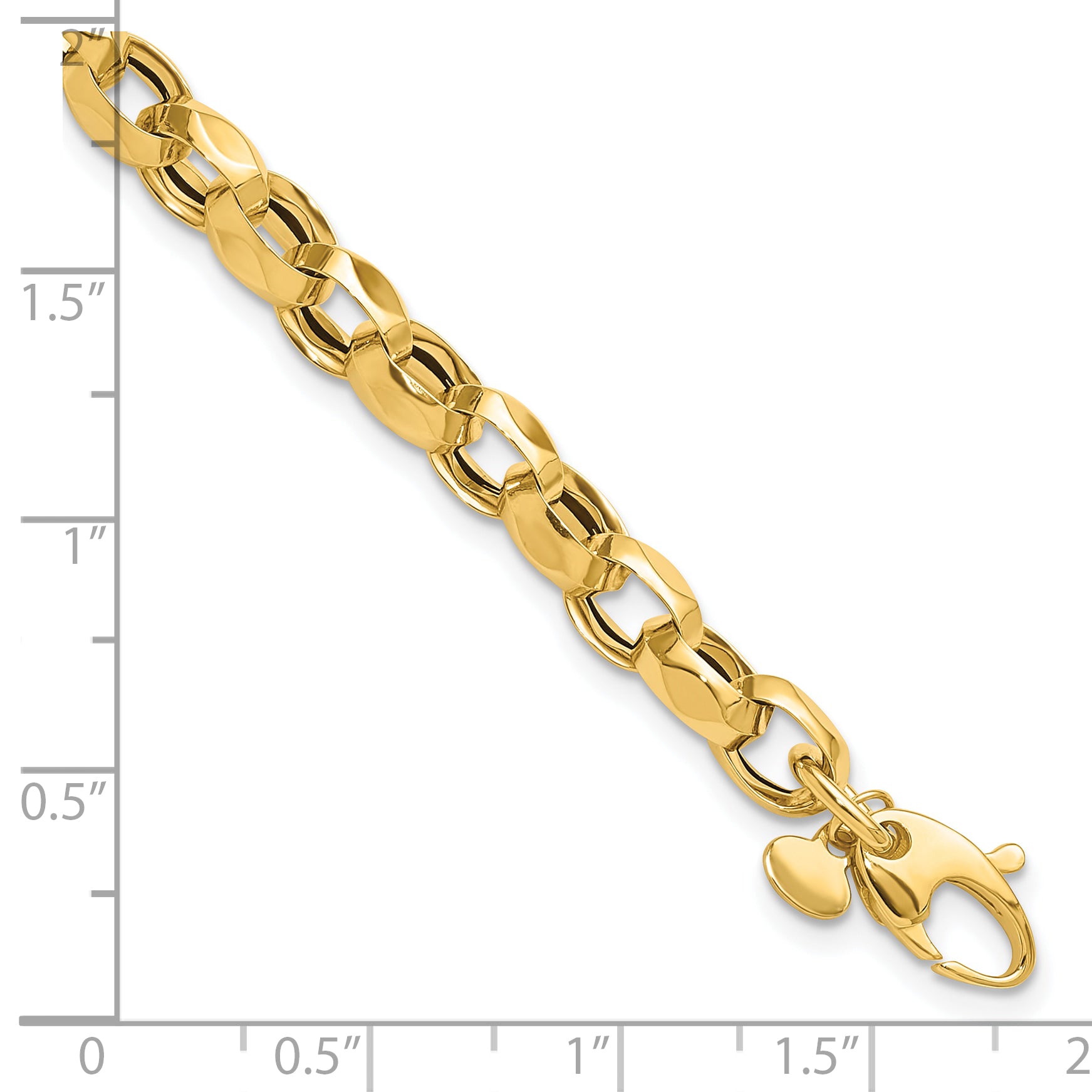 14K Polished Fancy Link Bracelet