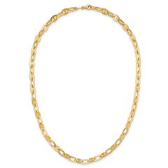 14K Polished Fancy Link Necklace