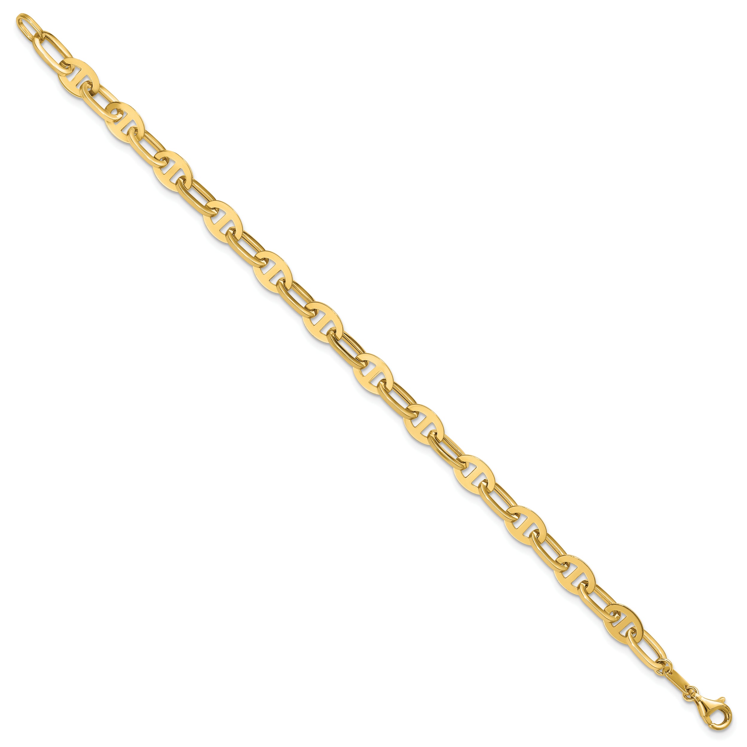 14K Polished Fancy Link Bracelet