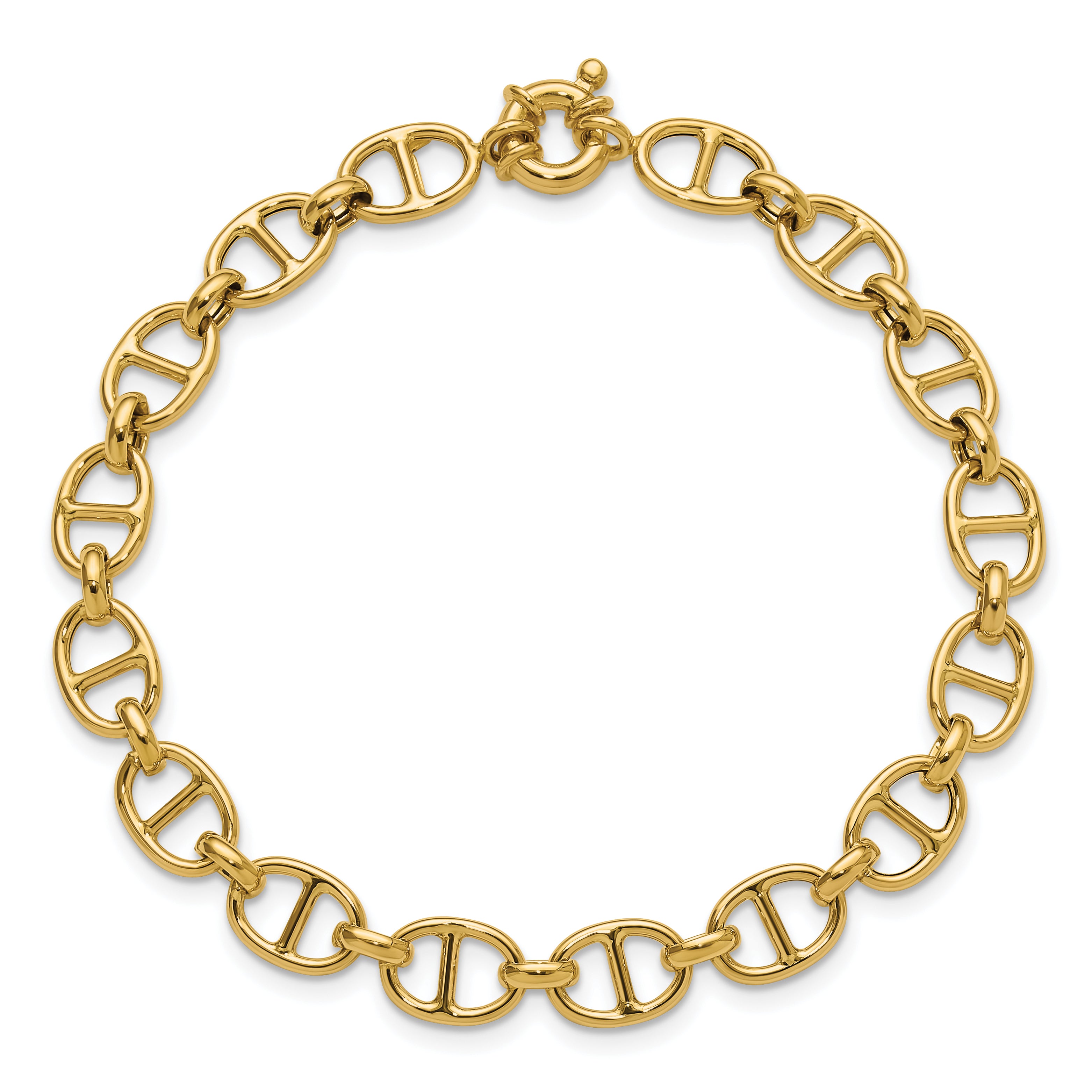 14K Polished Fancy Link Bracelet