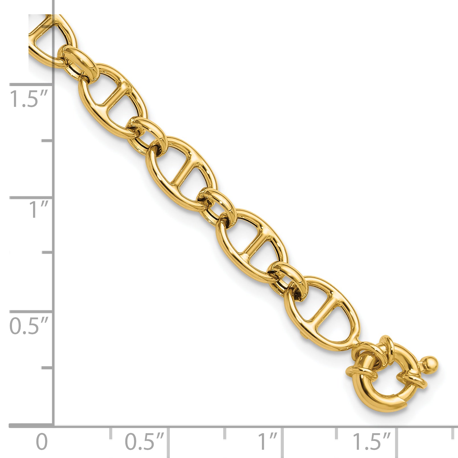 14K Polished Fancy Link Bracelet