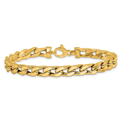 14K Polished Men's Link Bracelet