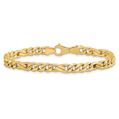 14K Polished Fancy Figaro Link Bracelet