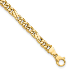 14K Polished Fancy Figaro Link Bracelet