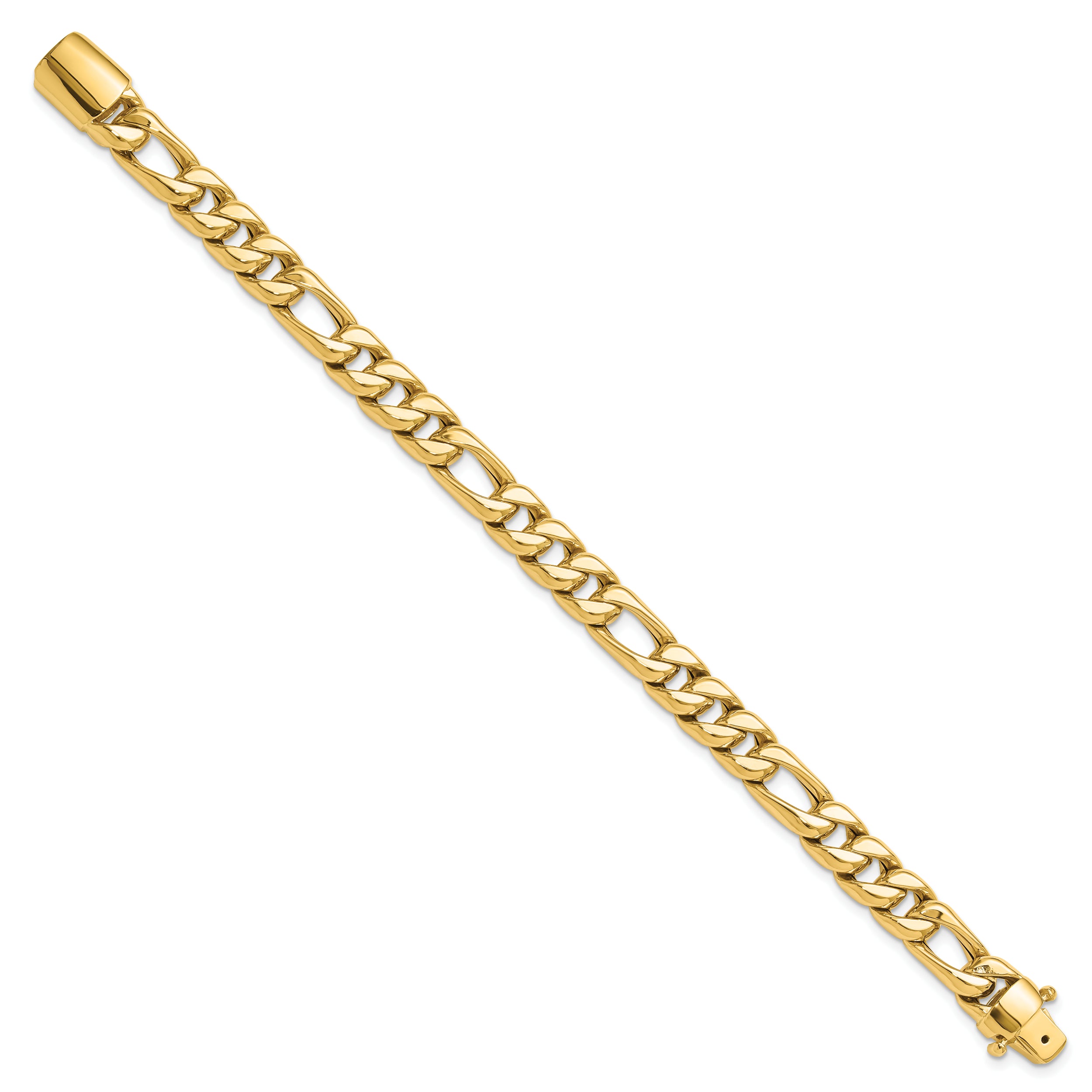 14K Polished Fancy Figaro Link Bracelet