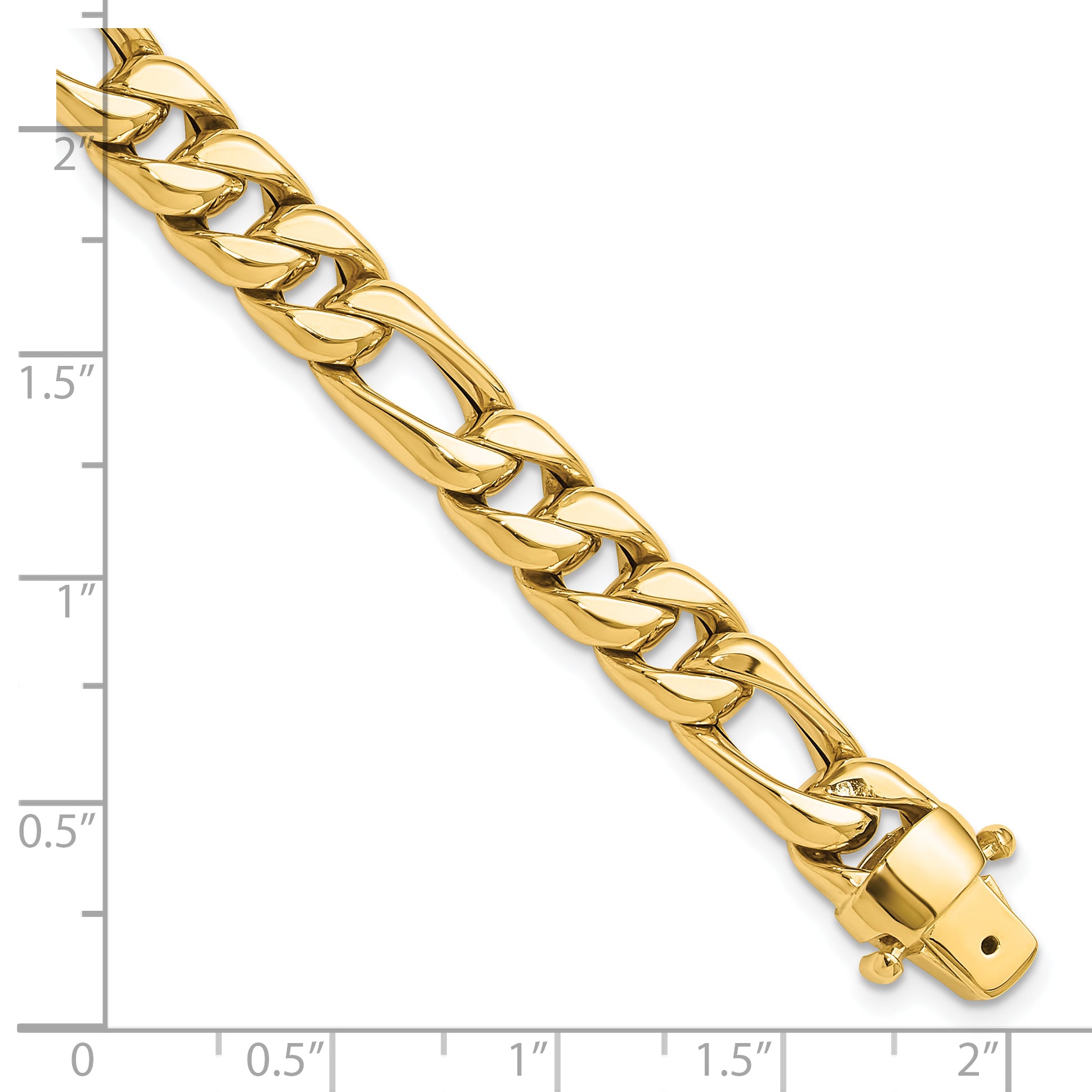 14K Polished Fancy Figaro Link Bracelet