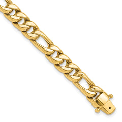 14K Polished Fancy Figaro Link Bracelet