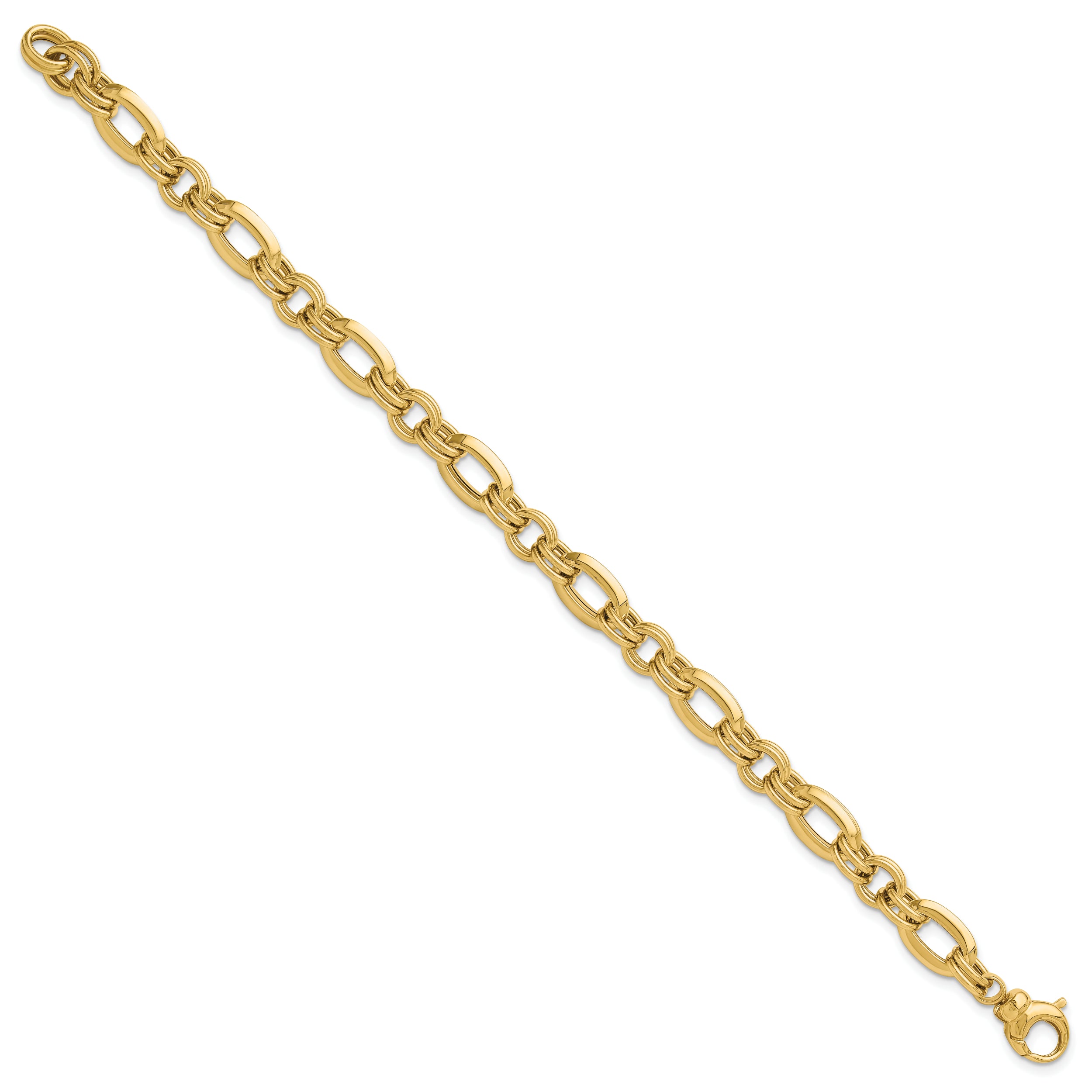 14K Polished Fancy Link Bracelet