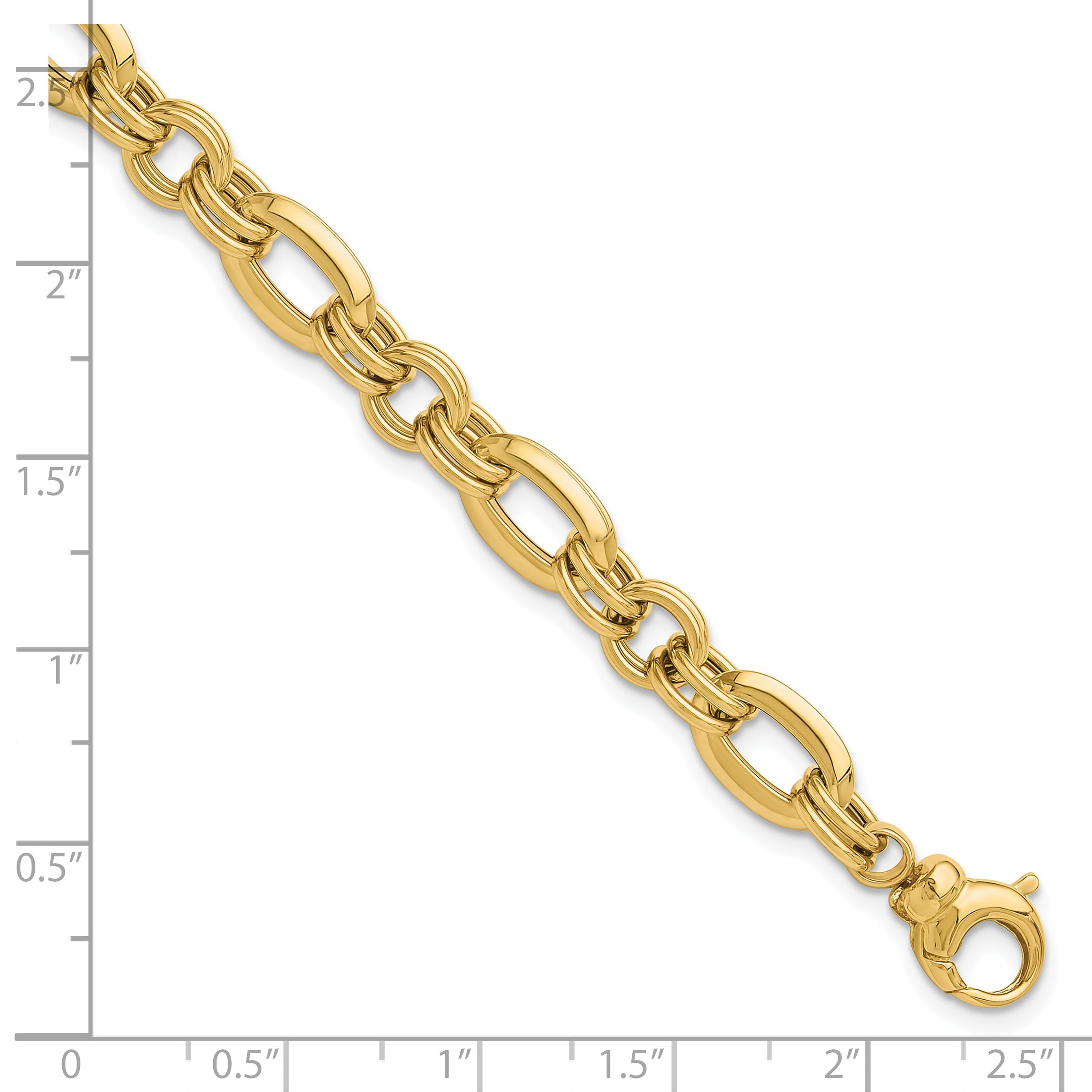 14K Polished Fancy Link Bracelet