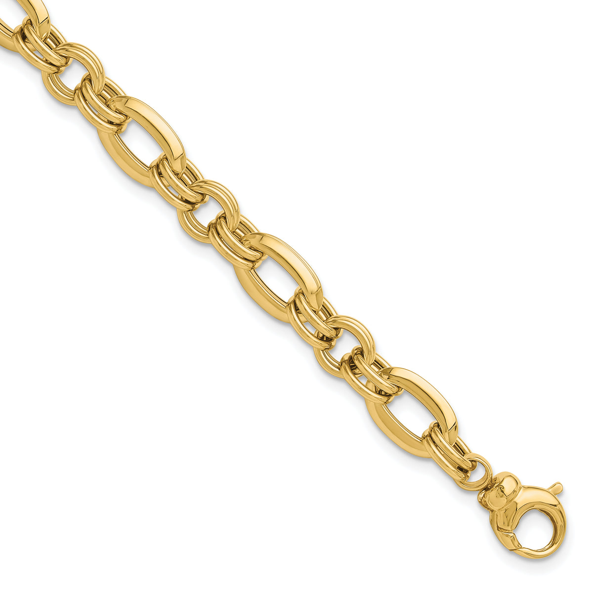 14K Polished Fancy Link Bracelet