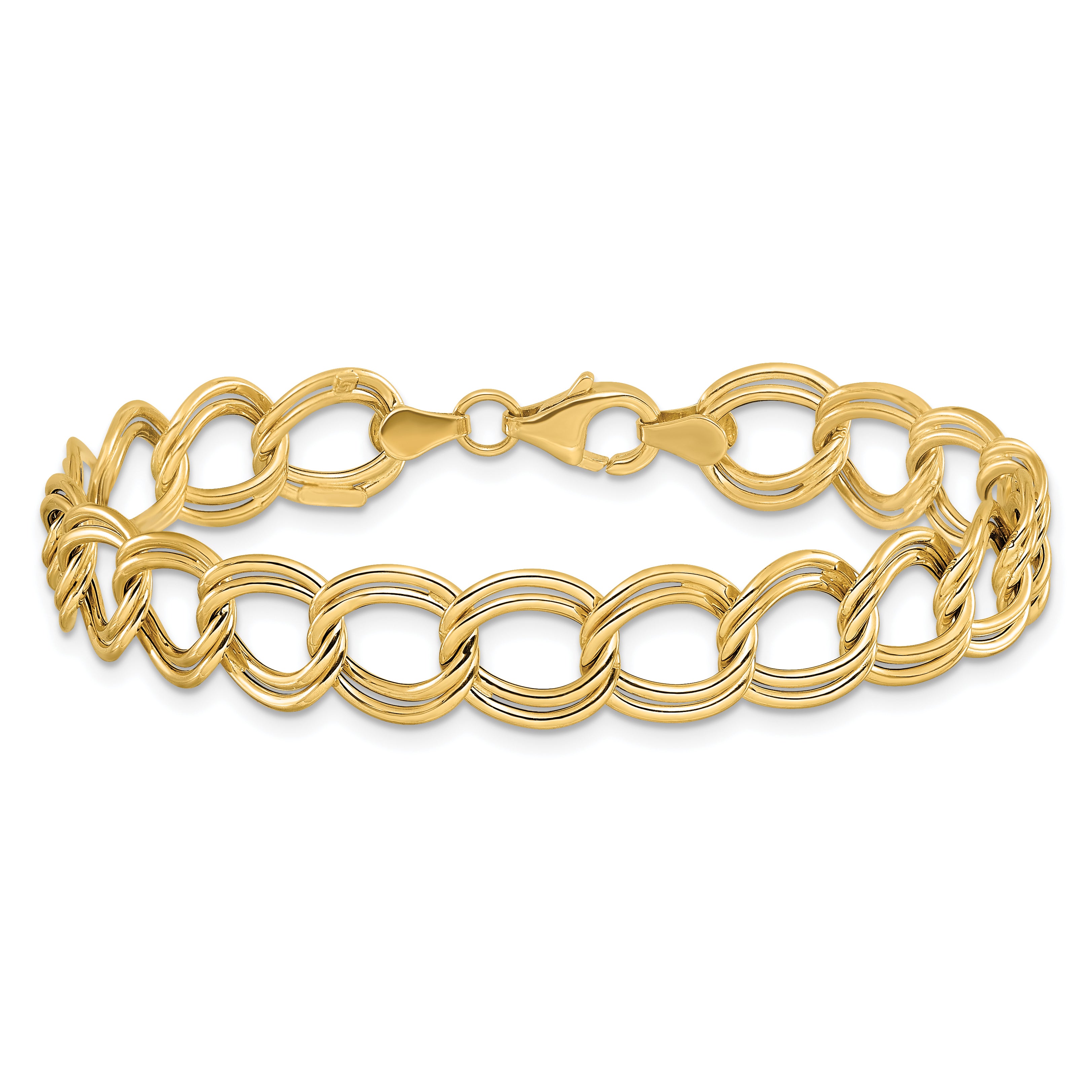 14K Polished Fancy Link Bracelet