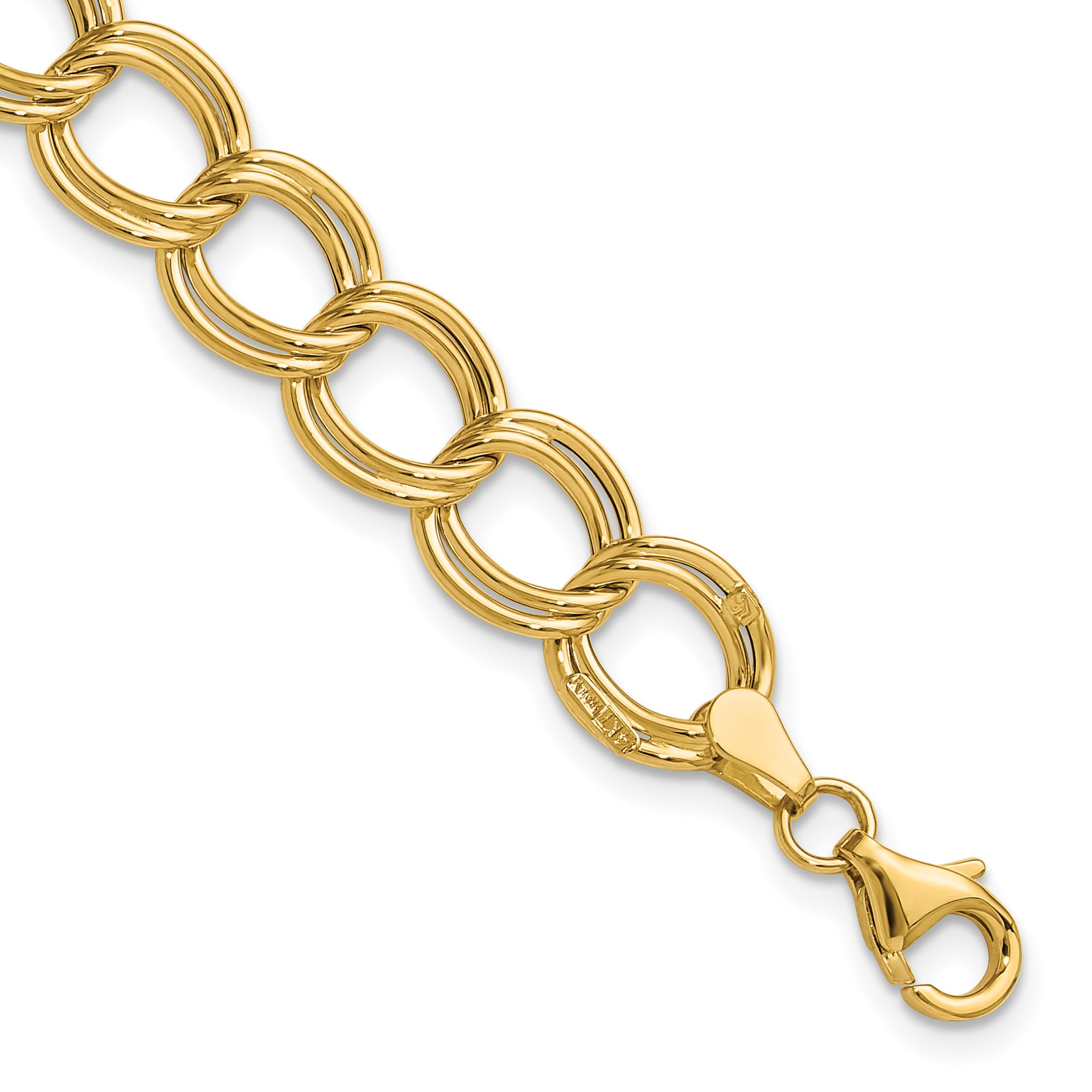 14K Polished Fancy Link Bracelet