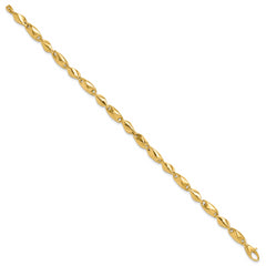 14k Polished Fancy Link Bracelet