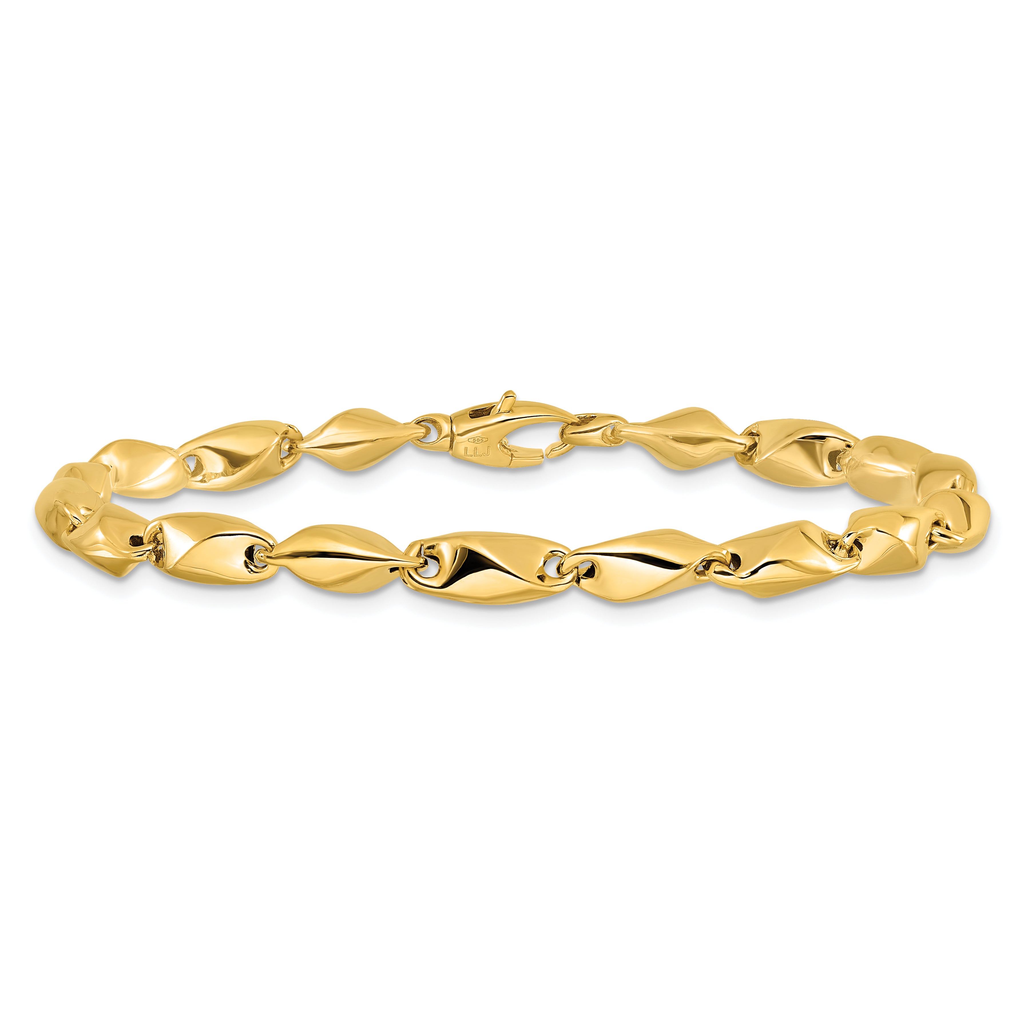 14k Polished Fancy Link Bracelet