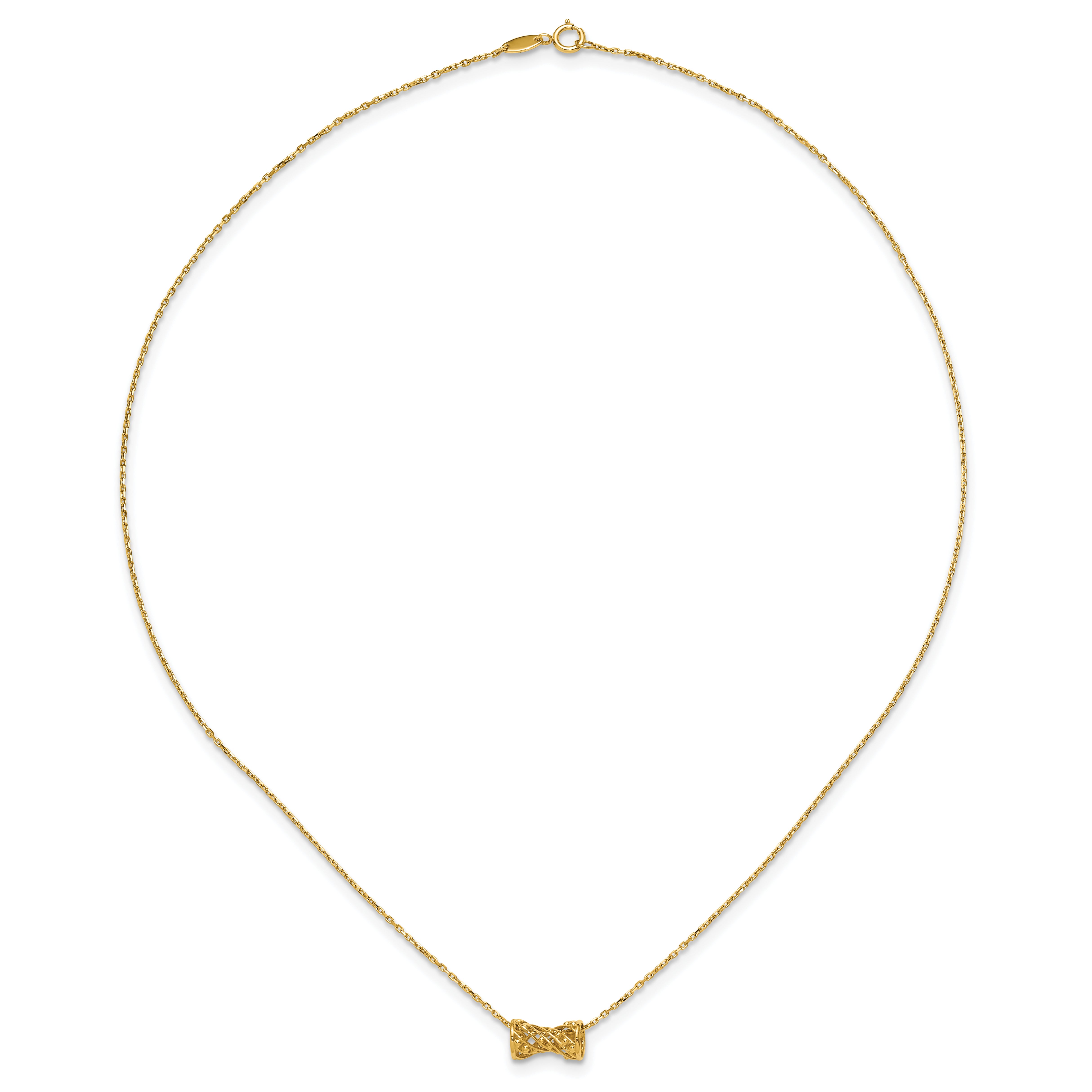 14K Polished Fancy Necklace