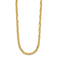 14K Polished Fancy Link Necklace