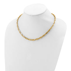 14K Polished Fancy Link Necklace