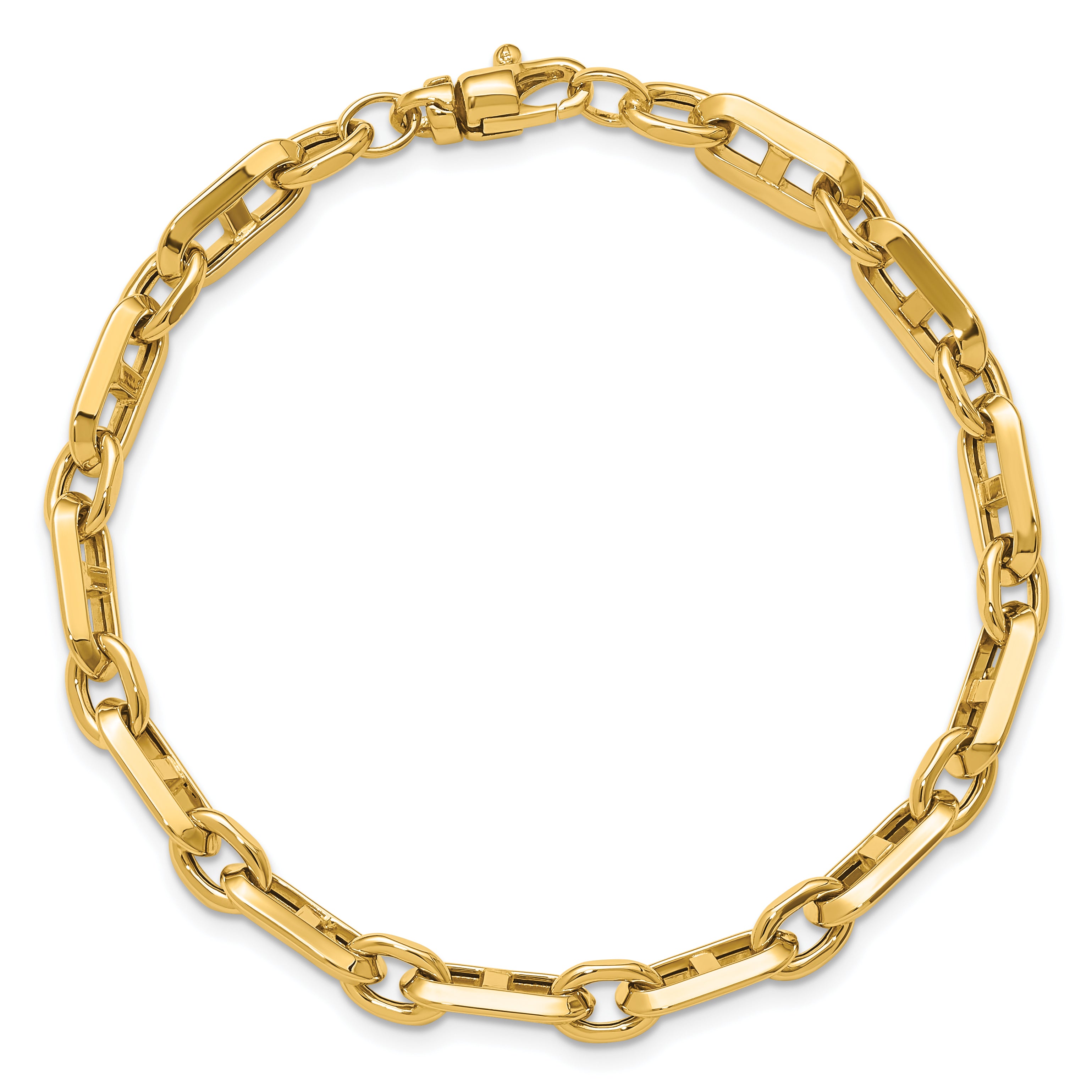 14K Polished Fancy Link Bracelet