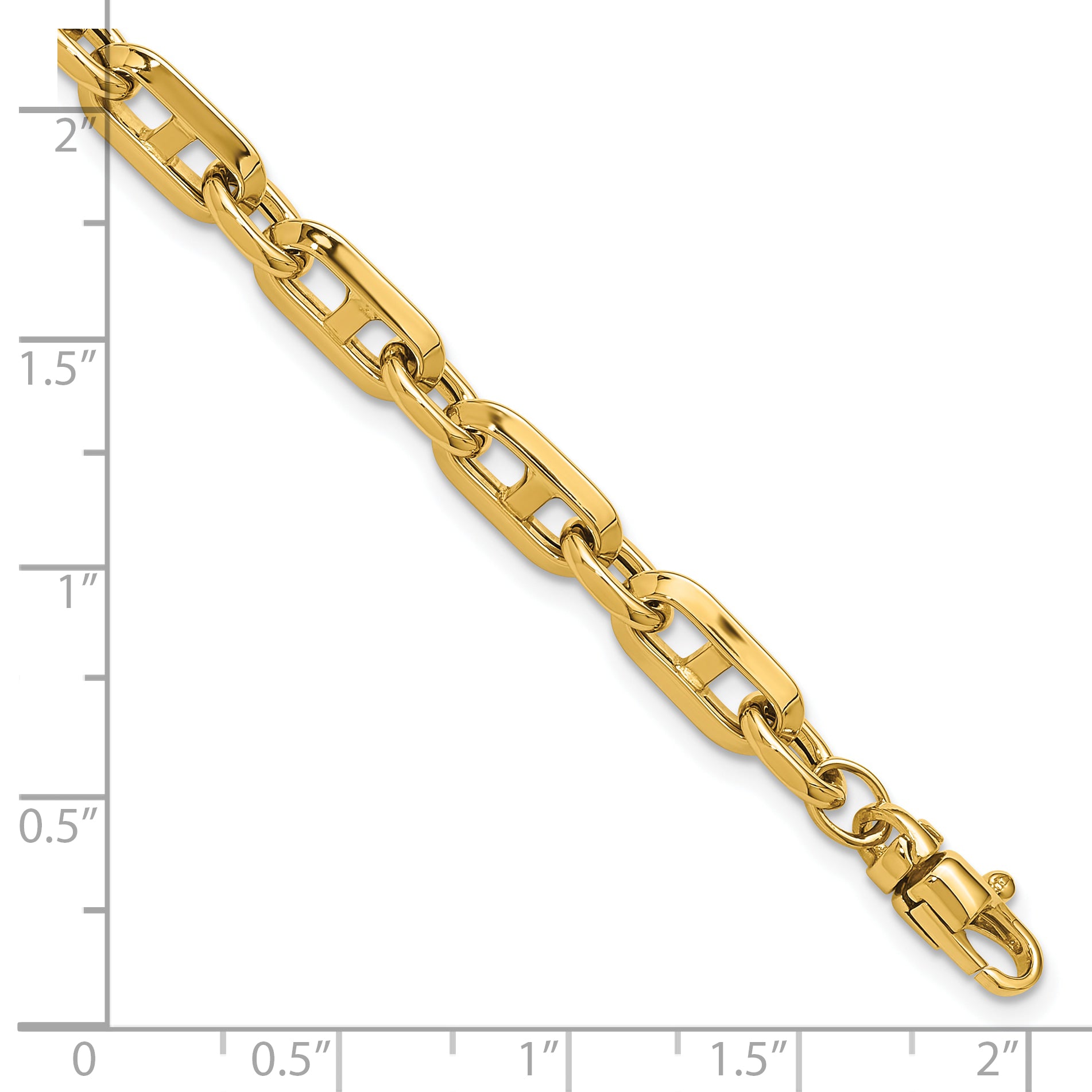 14K Polished Fancy Link Bracelet