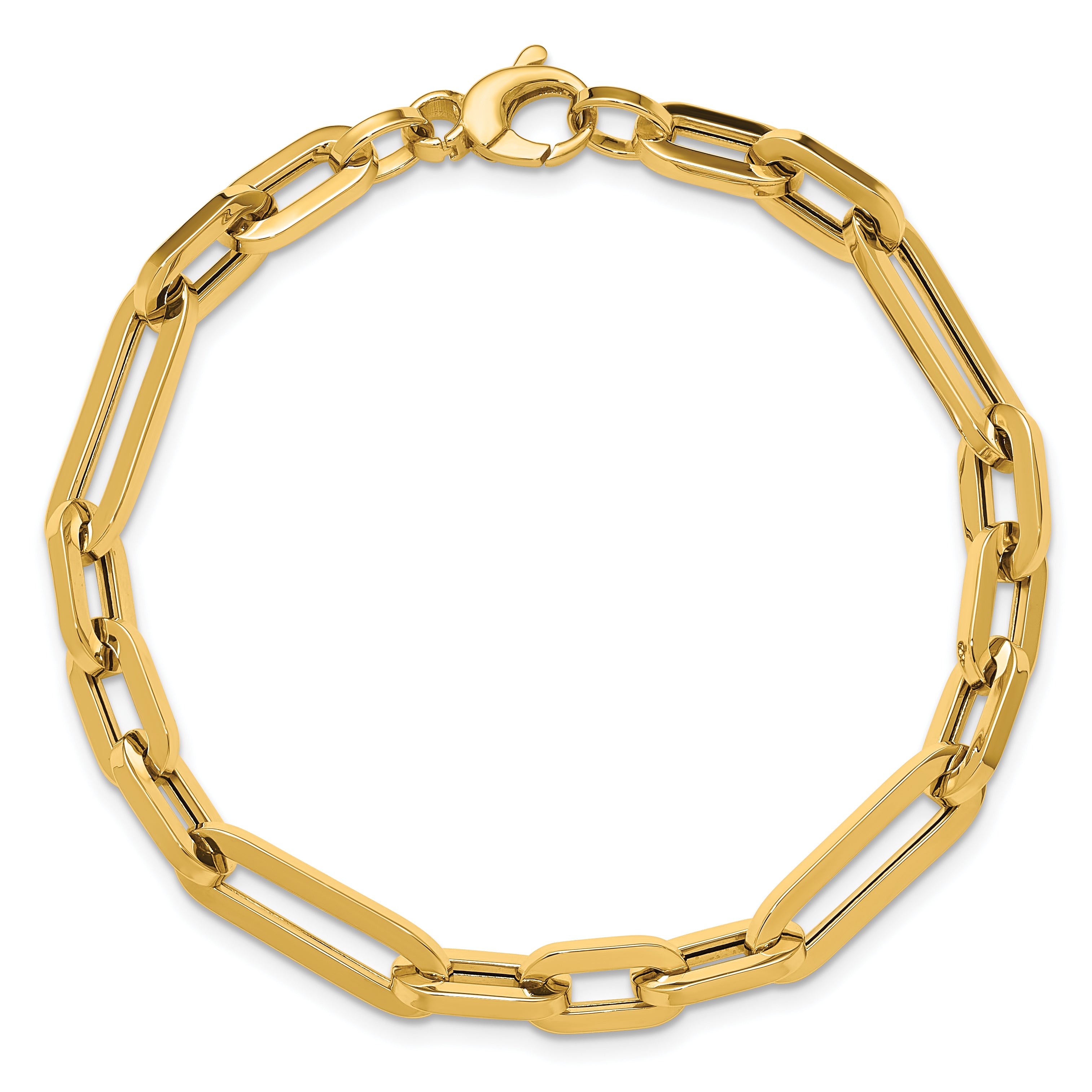 14K Polished Fancy Link Bracelet