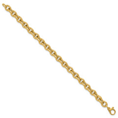 14K Polished Fancy Link Bracelet