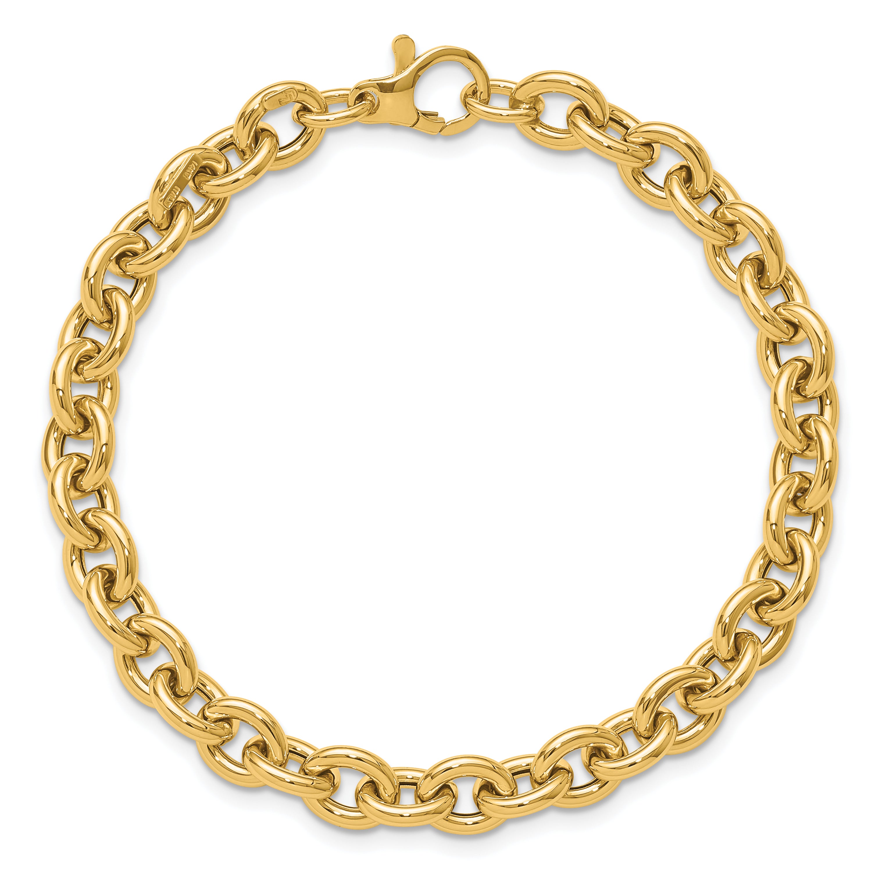 14K Polished Fancy Link Bracelet