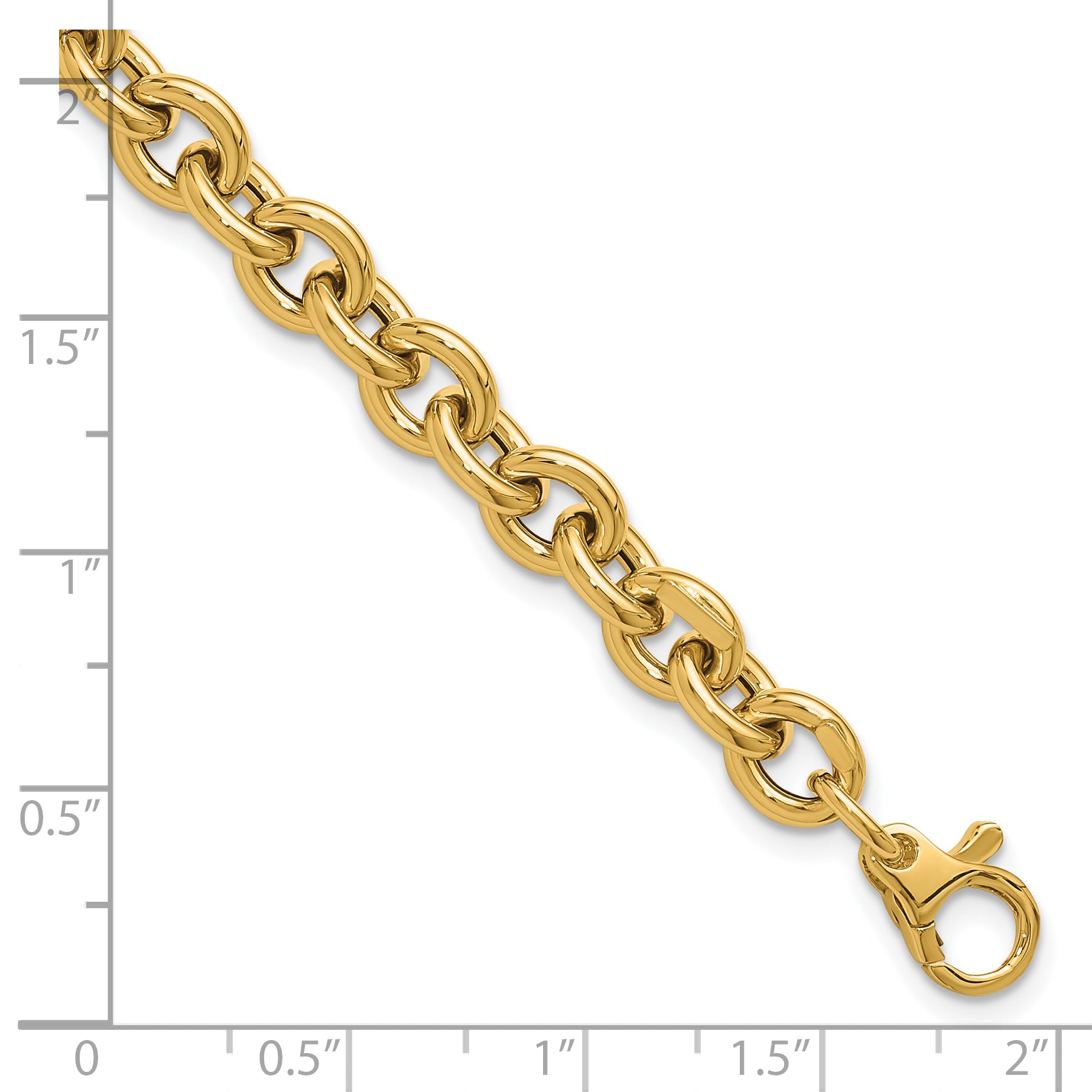 14K Polished Fancy Link Bracelet